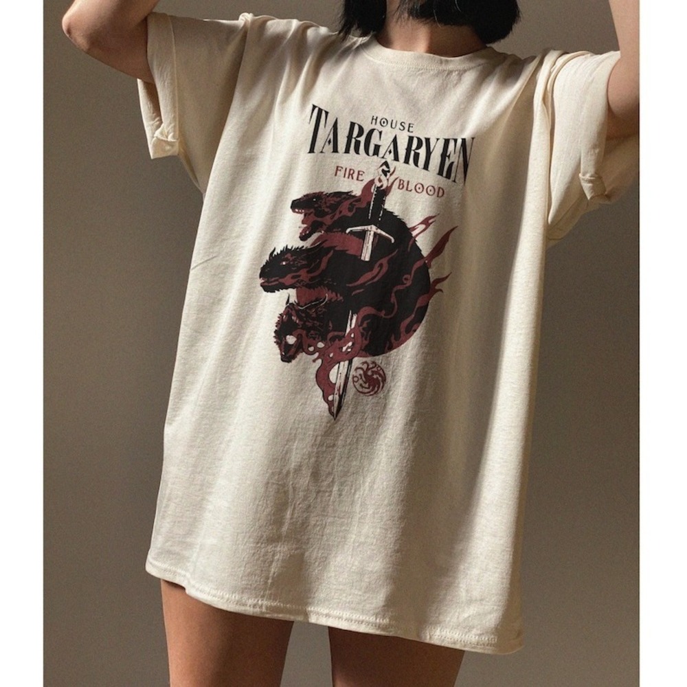 House Of The Dragon Tshirt, House Targaryen, Book Addict, Dragon Riding Shirt - Picture 1 of 4